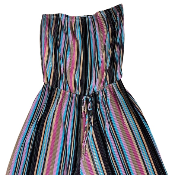 Blue Blush Women's Wide Leg Striped Jumpsuit Size Medium - Picture 4 of 5